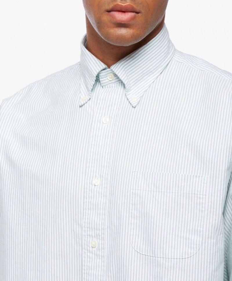 Green Brooks Brothers Original Button-Down Striped Oxford Men Shirts | HGM-453896