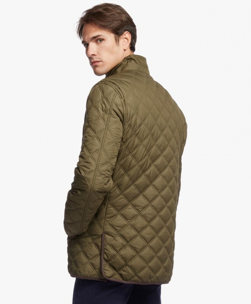 Green Brooks Brothers Quilted Walking Men Coats | UFQ-547908