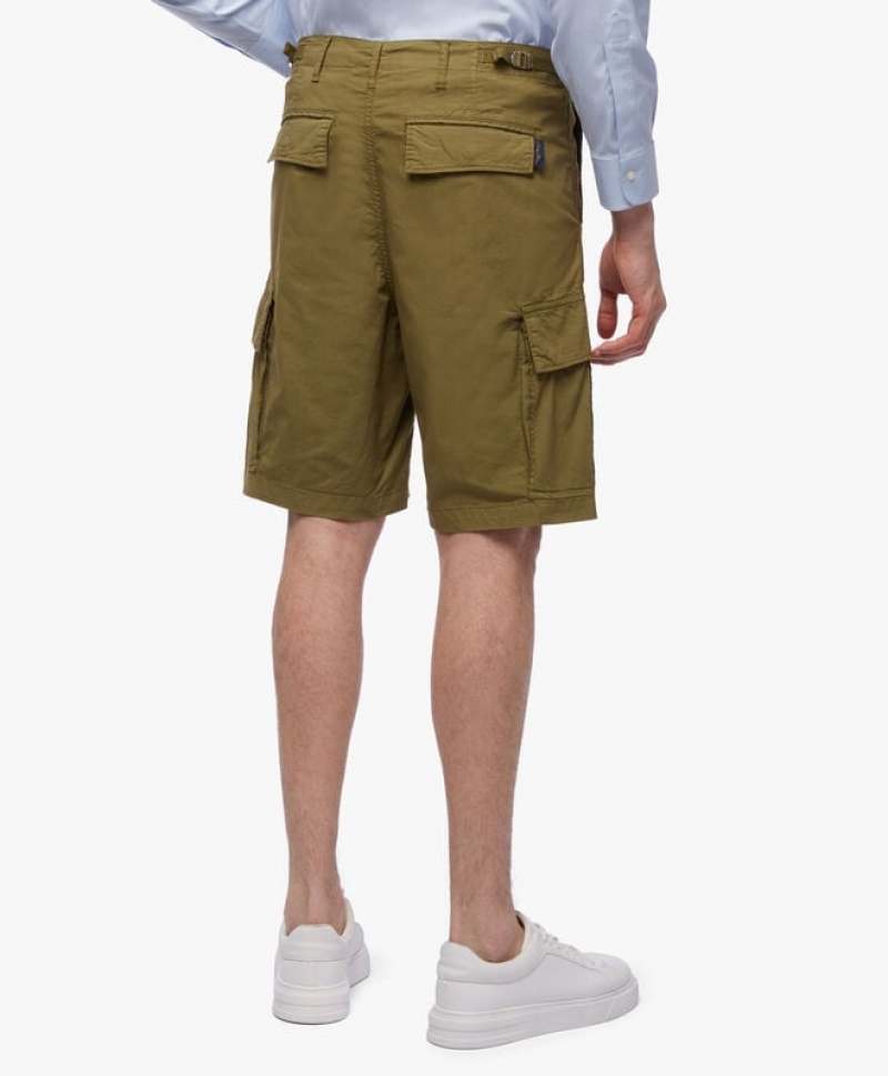 Green Brooks Brothers Stretch Cotton Cargos Men Shorts | CZS-873612