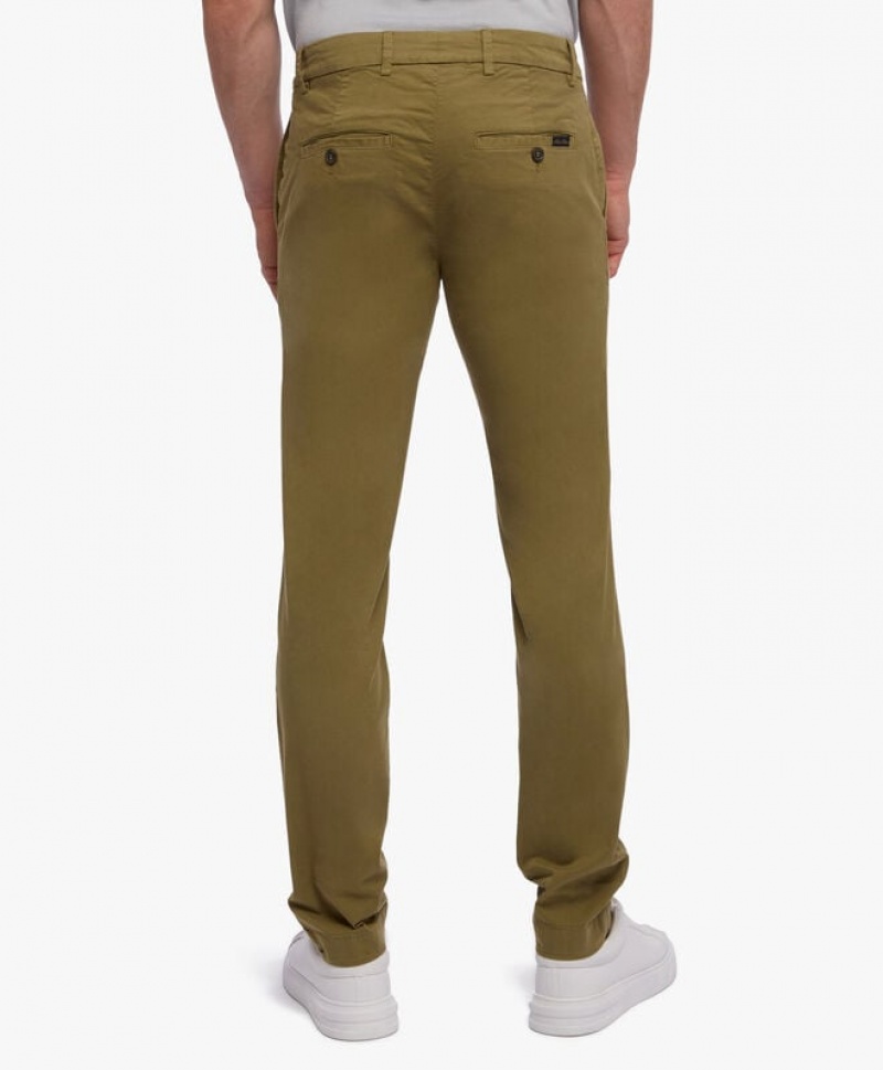 Green Brooks Brothers Stretch Cotton Chinos Men Casual Pants | QVB-861204