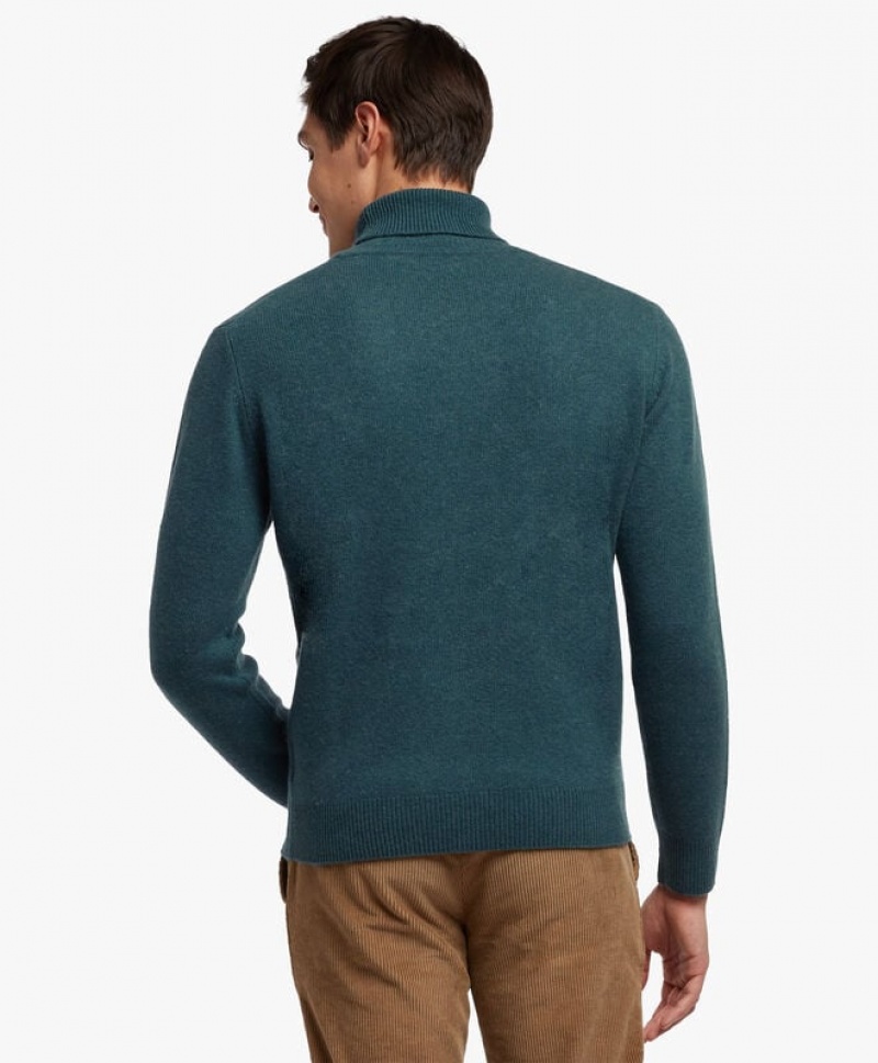 Green Brooks Brothers Wool and Cashmere Turtleneck Men Sweaters | RSM-796320