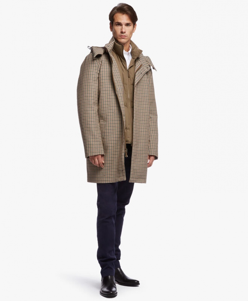 Grey Brooks Brothers 3-In-1 Italian Wool Men Parka | FKD-024518