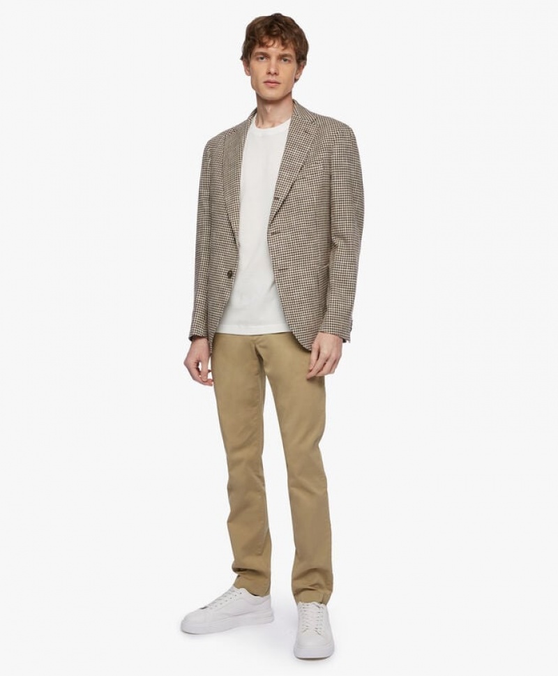 Grey Brooks Brothers Cotton-Blend Men Blazers | ZFP-814762