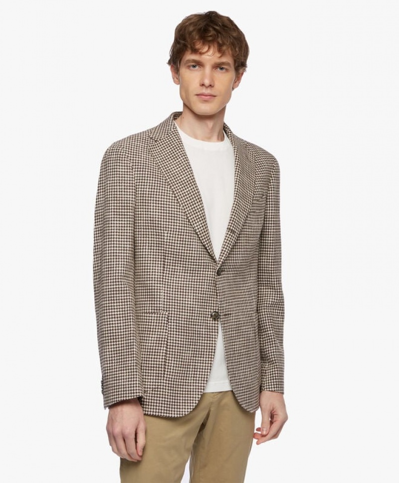 Grey Brooks Brothers Cotton-Blend Men Blazers | ZFP-814762