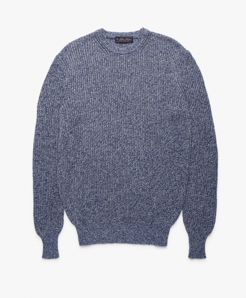 Grey Brooks Brothers Cotton and Cashmere Men Sweaters | DTO-329718