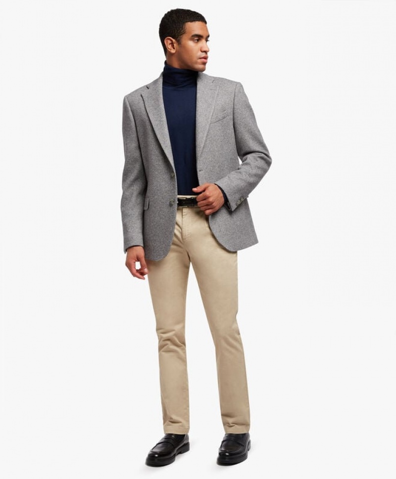 Grey Brooks Brothers Cotton and Wool-Blend Sport Men Blazers | PKR-653724