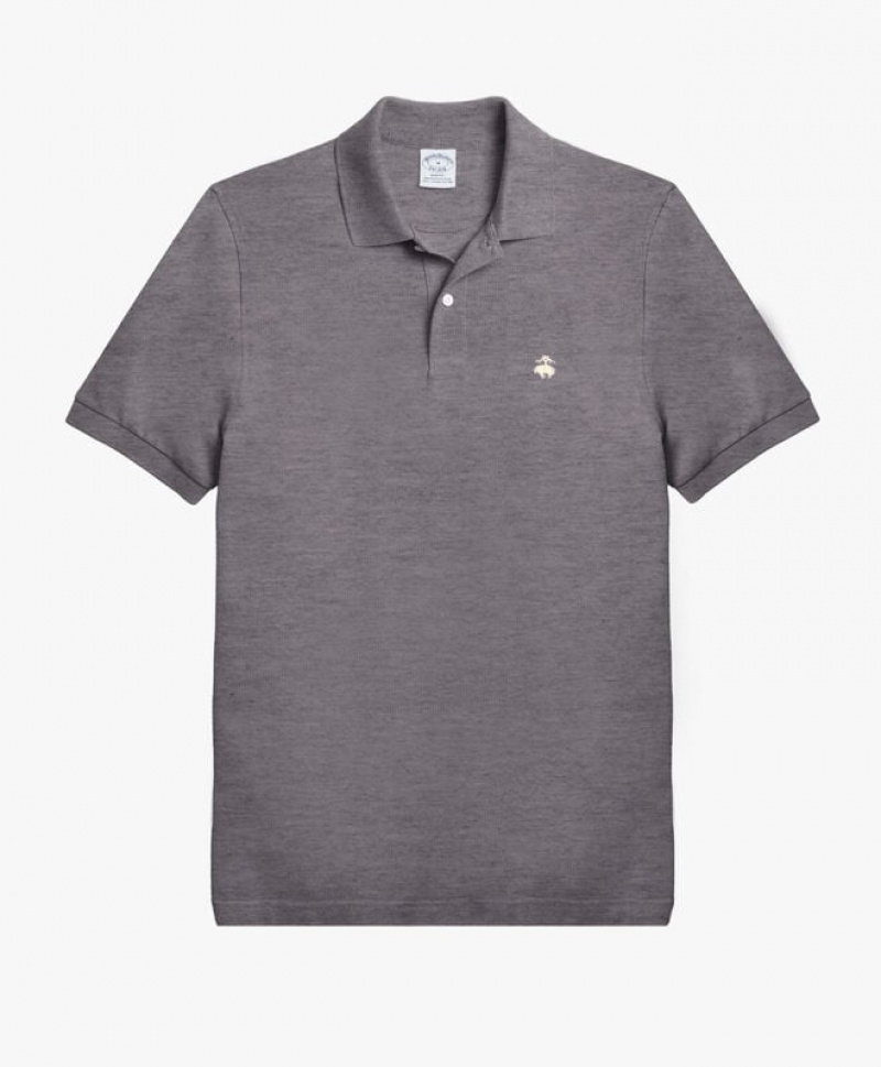 Grey Brooks Brothers Golden Fleece Slim Fit Stretch Supima Men Polo | SCU-627194