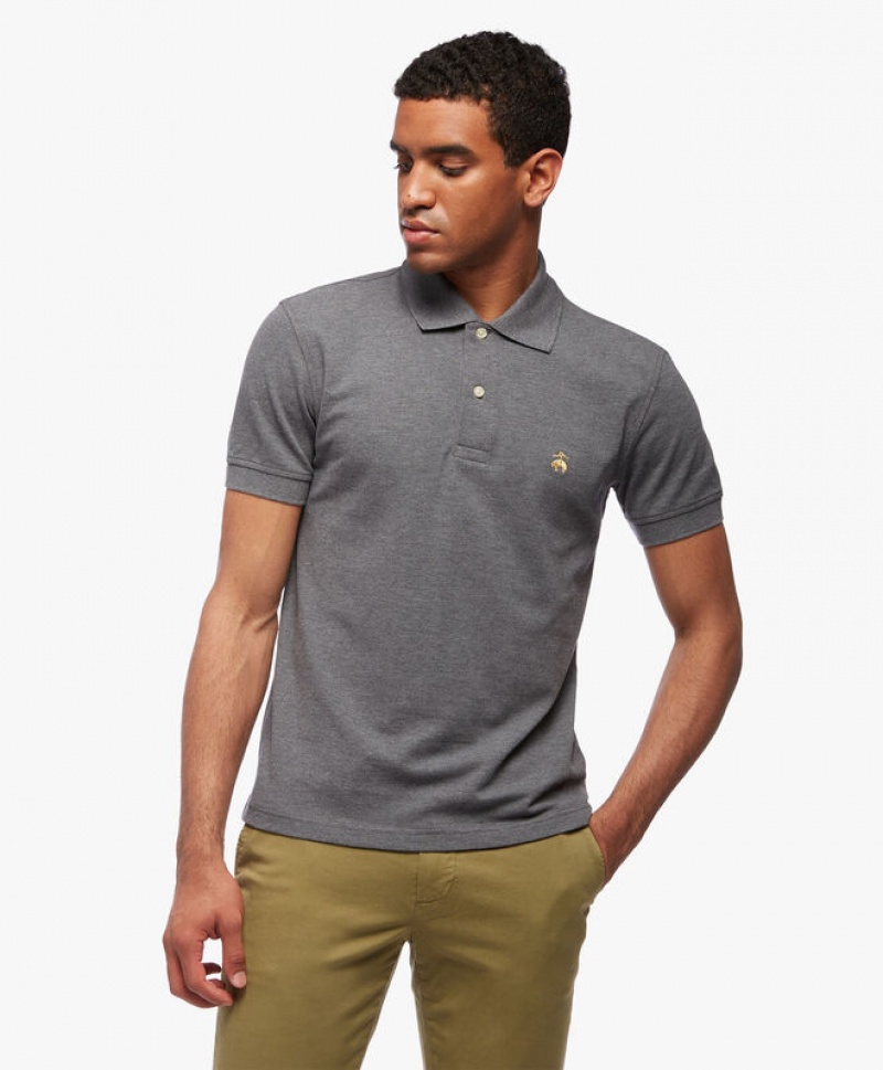 Grey Brooks Brothers Golden Fleece Slim Fit Stretch Supima Men Polo | SCU-627194