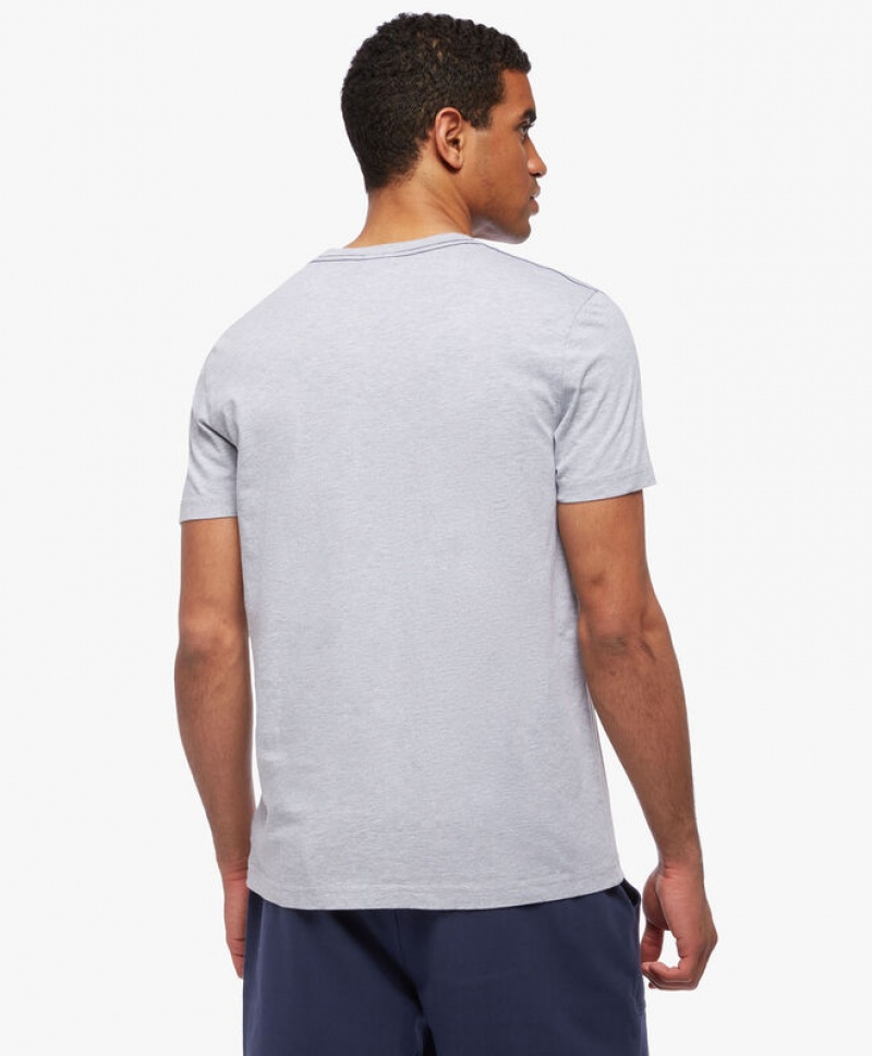 Grey Brooks Brothers Label Graphic Men T-shirts | URF-580631