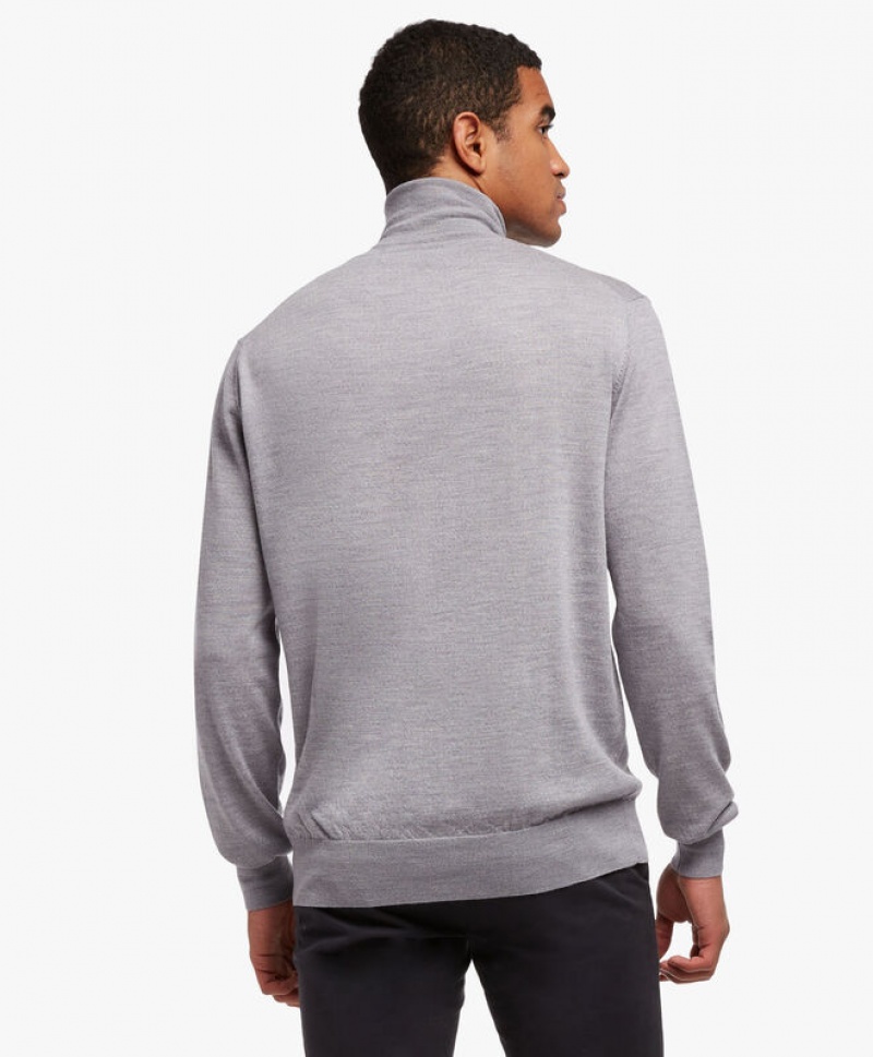 Grey Brooks Brothers Merino Wool Turtle Neck Men Sweaters | ZTU-762483