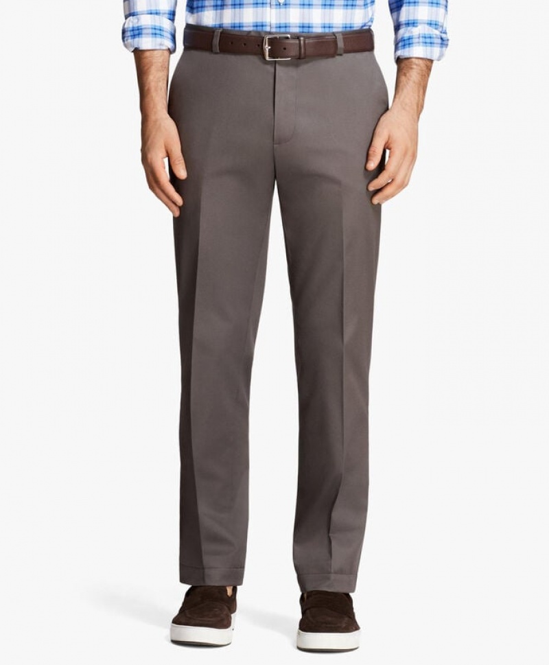 Grey Brooks Brothers Milano Slim-fit Advantage Chino Men Casual Pants | AEH-632510