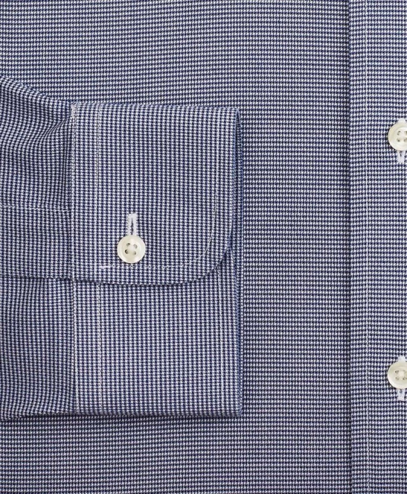 Grey Brooks Brothers Milano Slim-fit Non-iron, Dobby, Ainsley Collar Men Shirts | DYI-605847