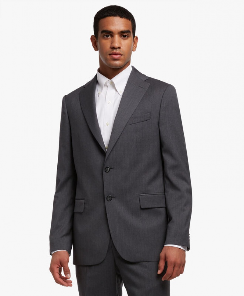 Grey Brooks Brothers Pure Virgin Wool Men Suits | MGT-048261