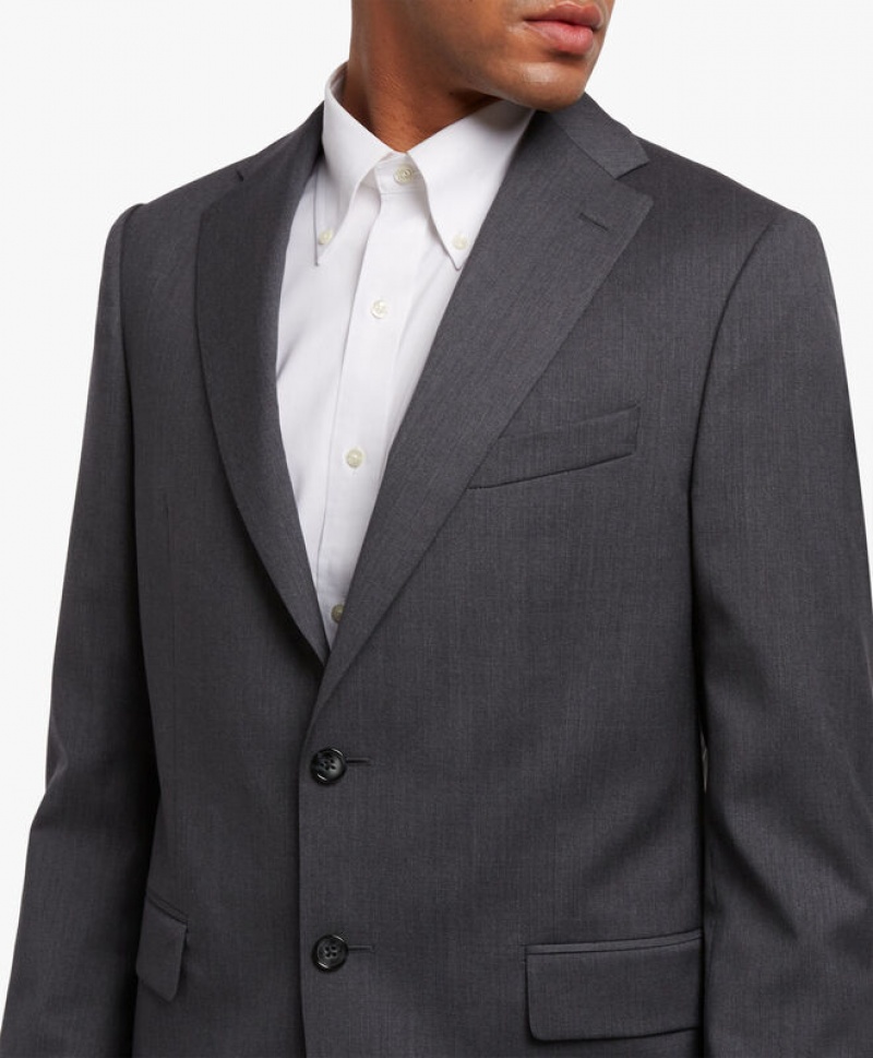 Grey Brooks Brothers Pure Virgin Wool Men Suits | MGT-048261