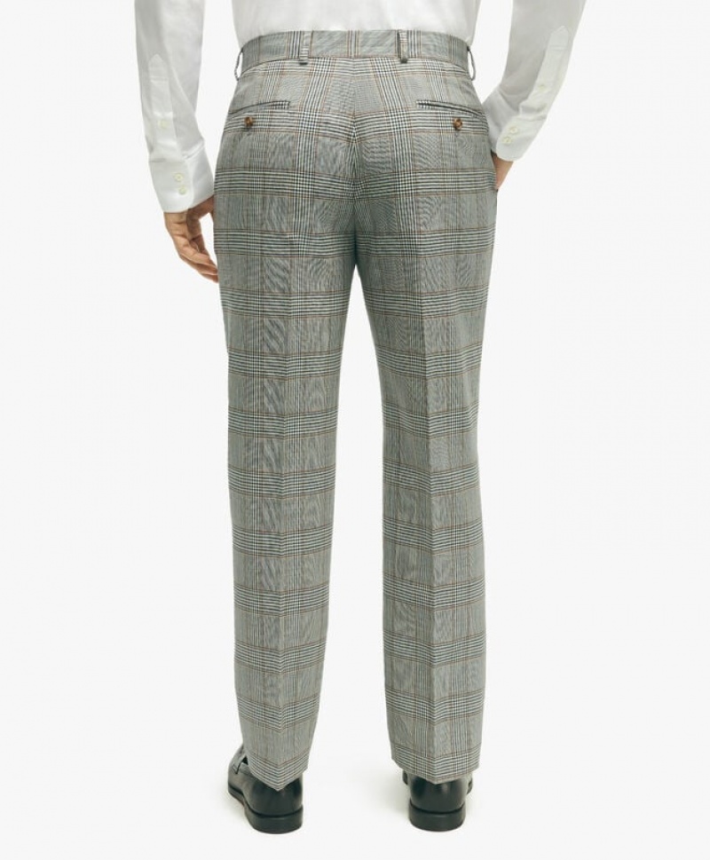 Grey Brooks Brothers Regent Fit Wool Check Men Suits | ODI-607132