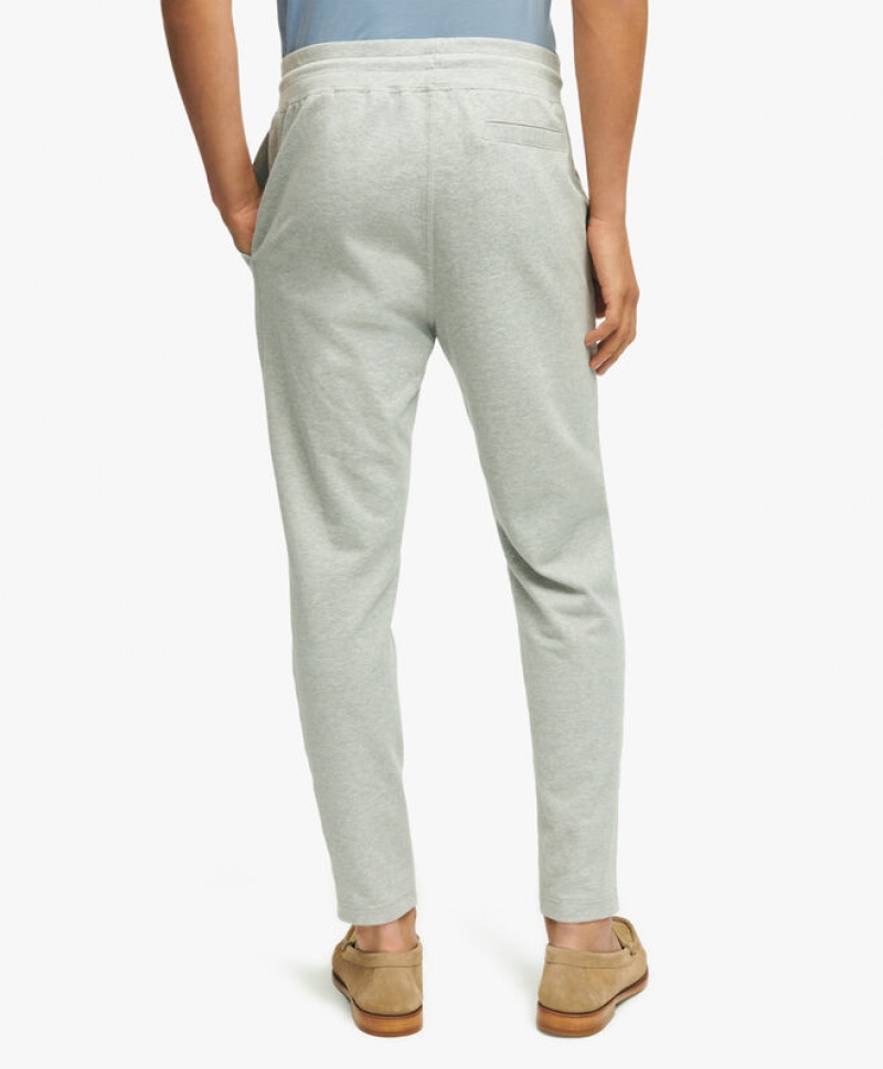 Grey Brooks Brothers Stretch Sueded Cotton Jersey Men Sweatpants | CMO-674519