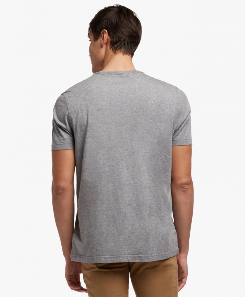 Grey Brooks Brothers Supima Crewneck Cotton Men T-shirts | CUI-359871