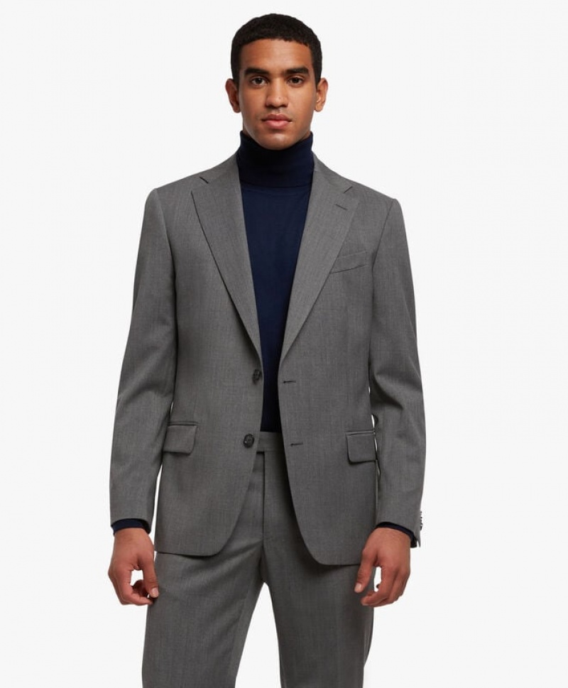 Grey Brooks Brothers Virgin Wool-Blend Men Suits | UQR-458372