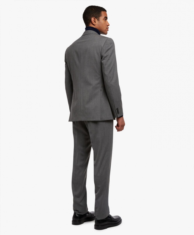 Grey Brooks Brothers Virgin Wool-Blend Men Suits | GJL-316408