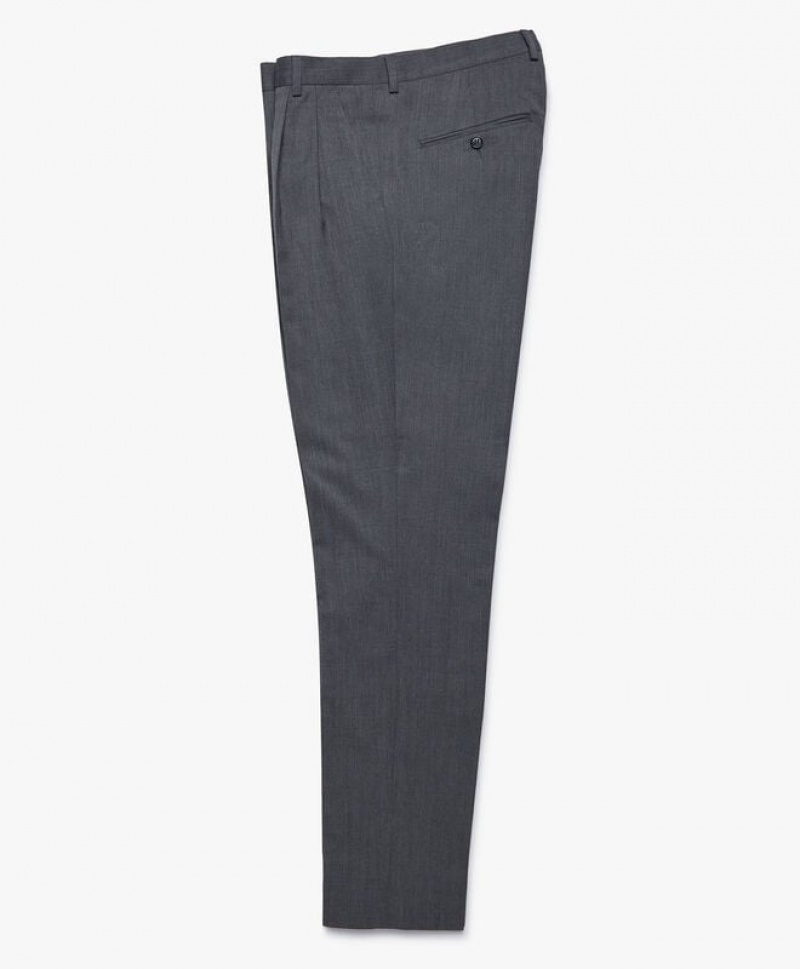 Grey Brooks Brothers Virgin Wool-Blend Men Trousers | PSR-450139