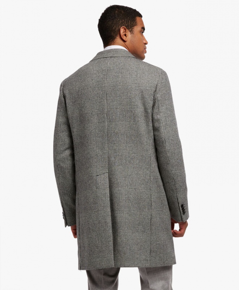 Grey Brooks Brothers Virgin Wool Men Coats | RSZ-483270