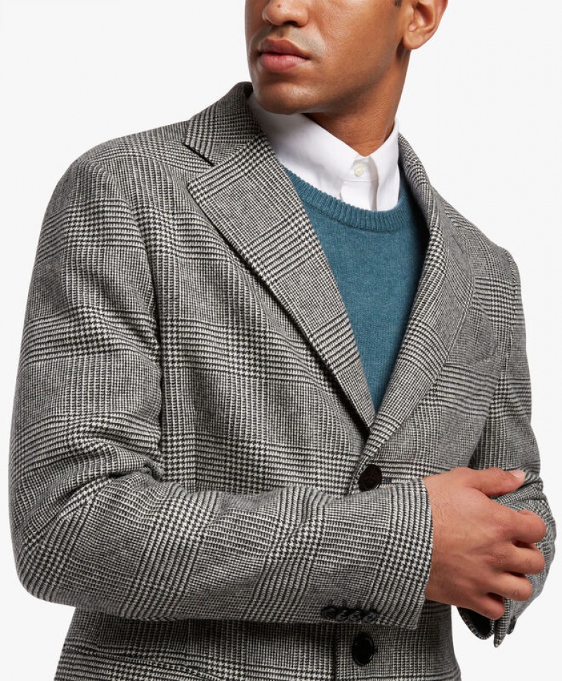 Grey Brooks Brothers Virgin Wool Men Coats | RSZ-483270