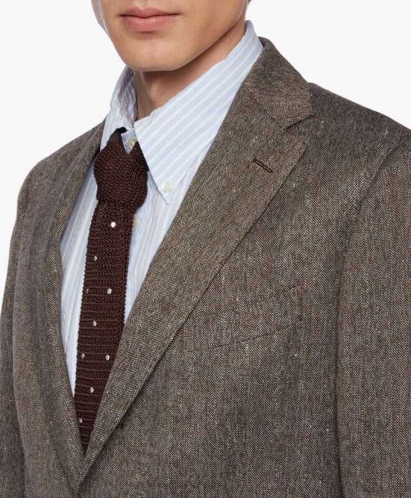 Grey Brooks Brothers Wool-Blend Men Blazers | MAP-608143