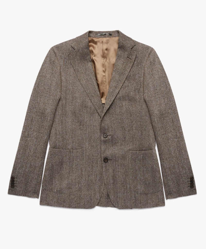 Grey Brooks Brothers Wool-Blend Men Blazers | MAP-608143