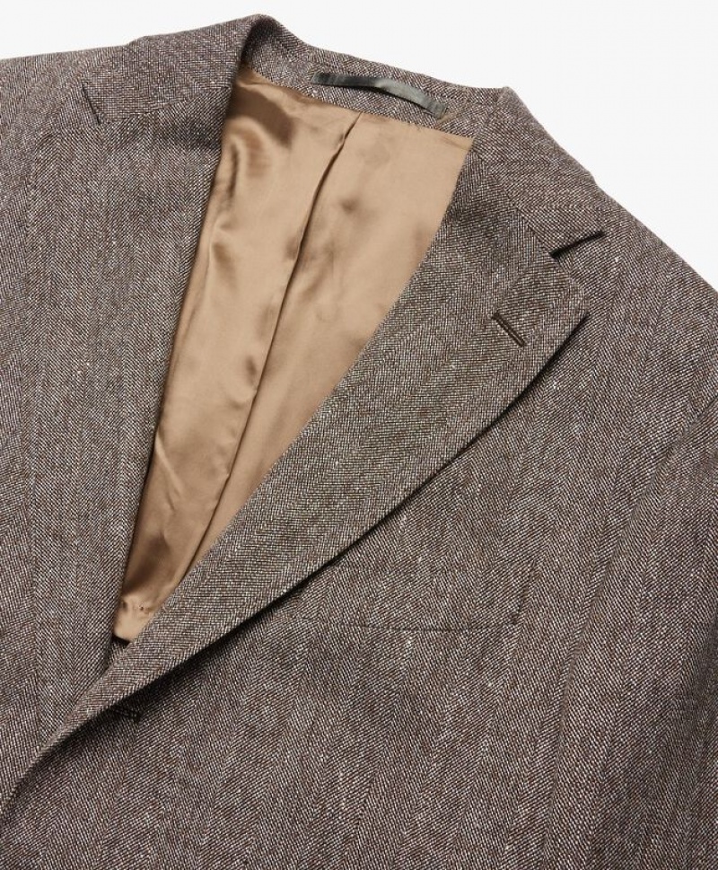 Grey Brooks Brothers Wool-Blend Men Blazers | MAP-608143