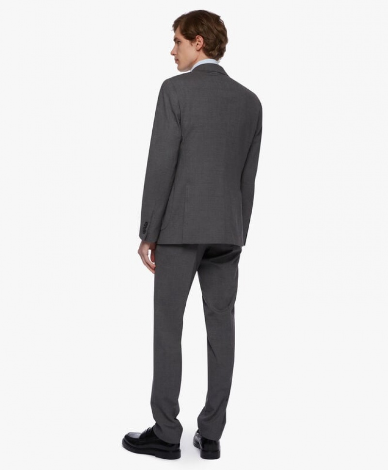 Grey Brooks Brothers Wool-Blend Men Suits | ICL-235874