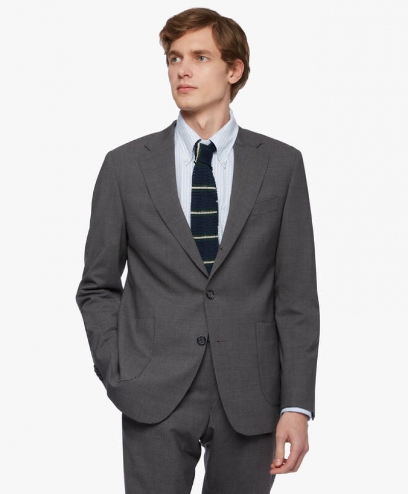 Grey Brooks Brothers Wool-Blend Men Suits | ICL-235874