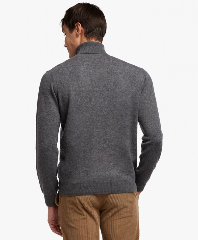 Grey Brooks Brothers Wool and Cashmere Turtleneck Men Sweaters | CON-617839