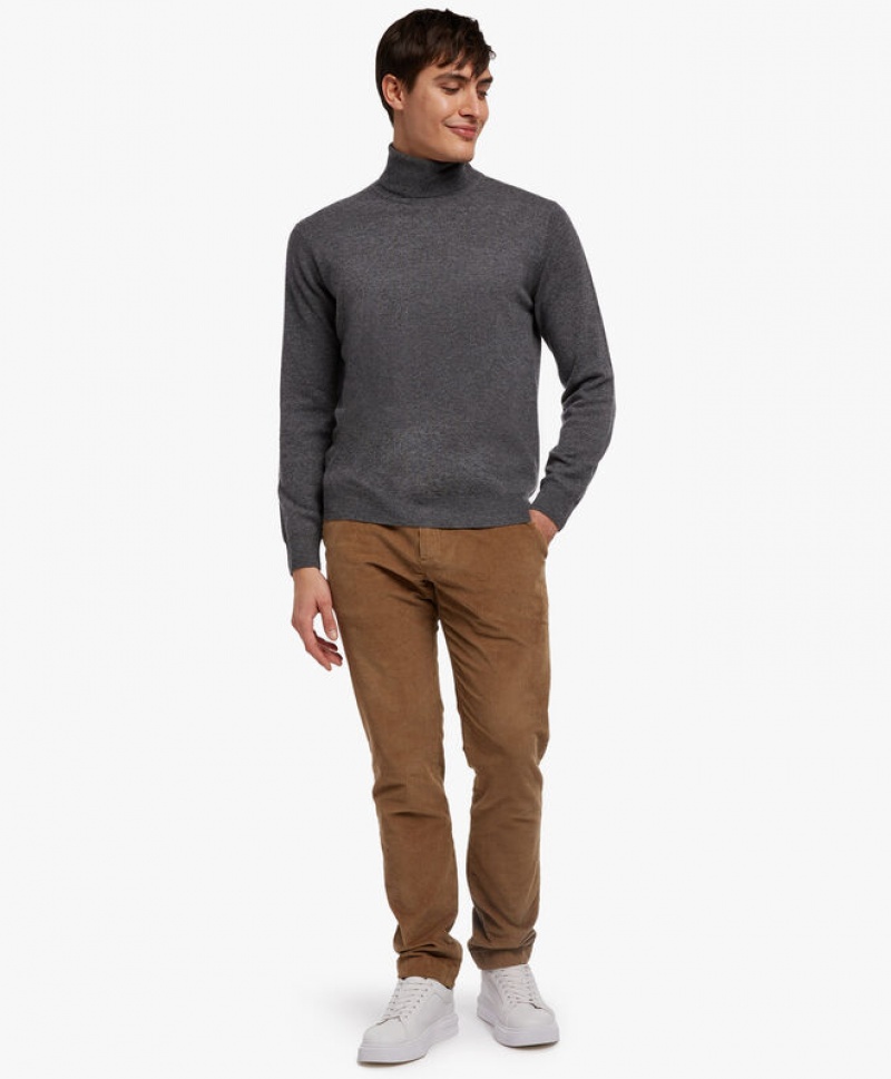 Grey Brooks Brothers Wool and Cashmere Turtleneck Men Sweaters | CON-617839