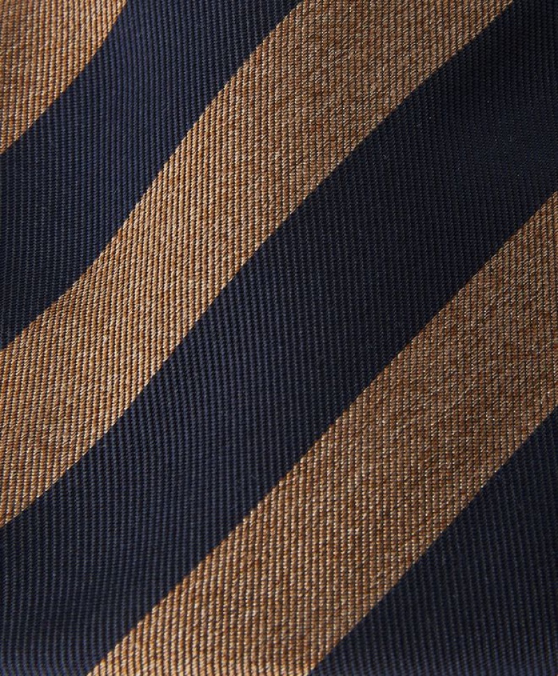 Khaki Brooks Brothers Silk Regimental Men Ties | DTB-027689