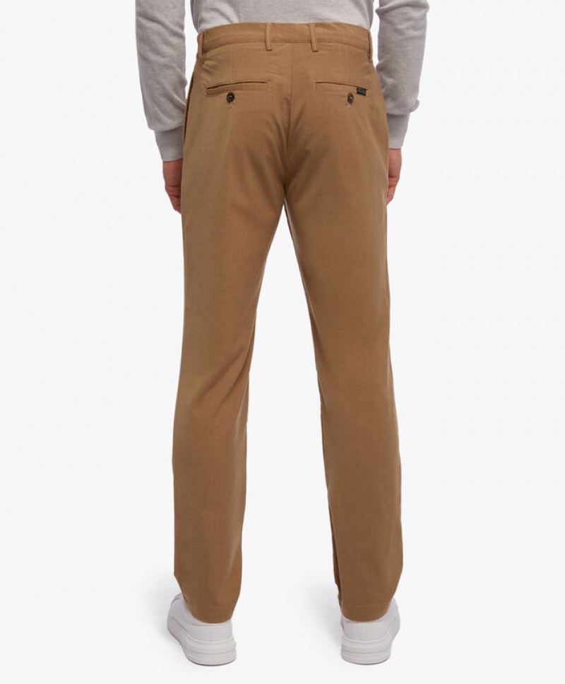 Khaki Brooks Brothers Stretch Chinos Men Casual Pants | QVM-569842