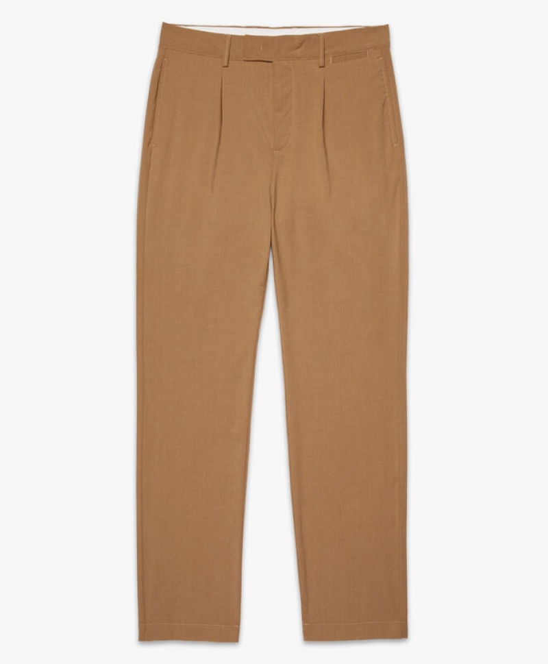 Khaki Brooks Brothers Stretch Chinos Men Casual Pants | QVM-569842