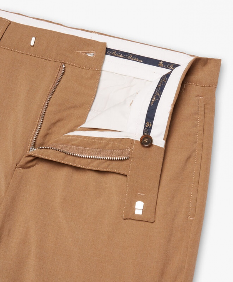 Khaki Brooks Brothers Stretch Chinos Men Casual Pants | QVM-569842