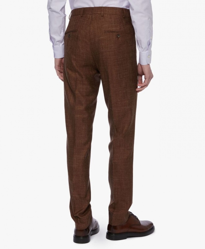 Khaki Brooks Brothers Virgin Wool-Blend Men Suits | GLO-819250