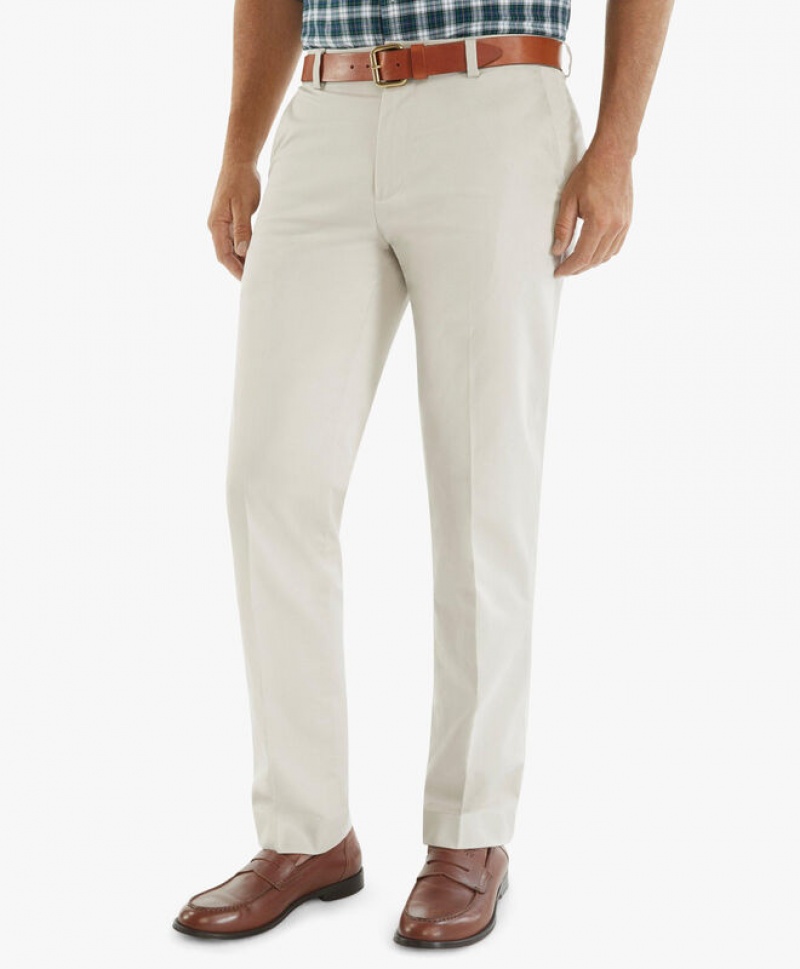 Light Beige Brooks Brothers Milano Slim-fit Advantage Chino Men Casual Pants | ZCF-948503