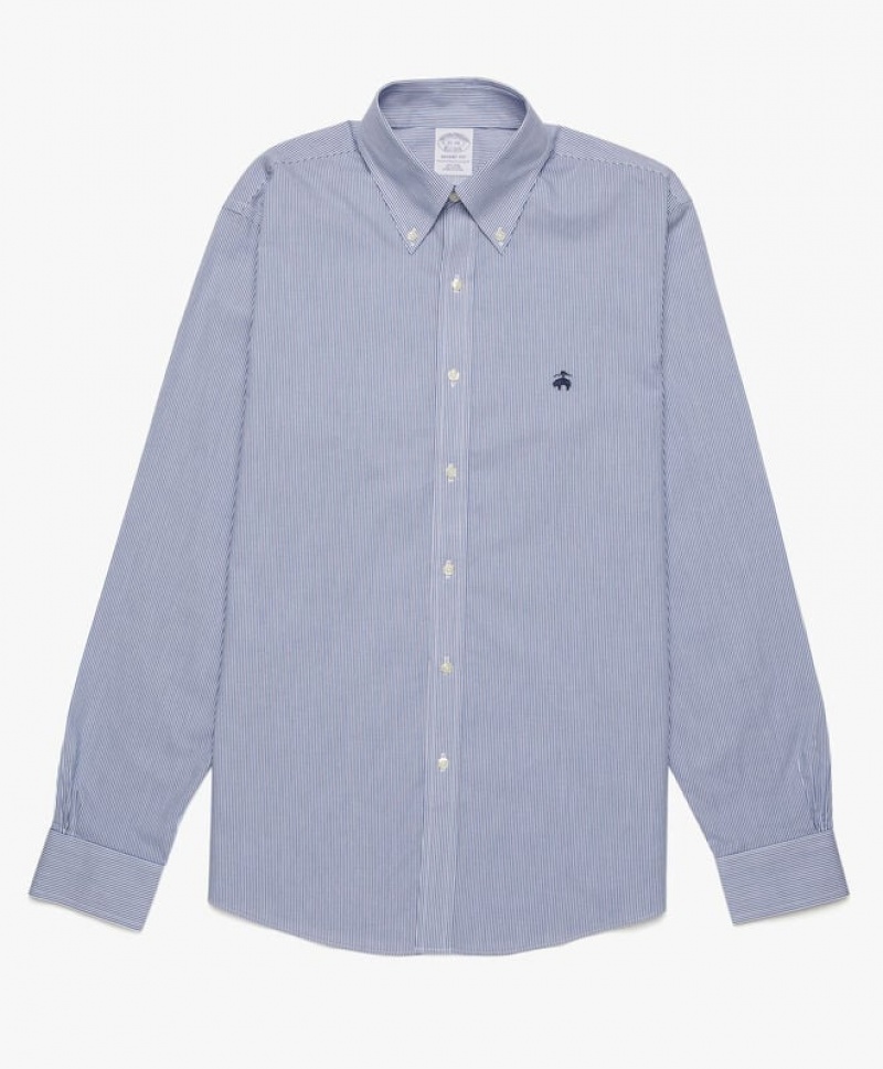 Light Blue Brooks Brothers Blue Non-Iron Button Down Men Shirts | CYM-812354