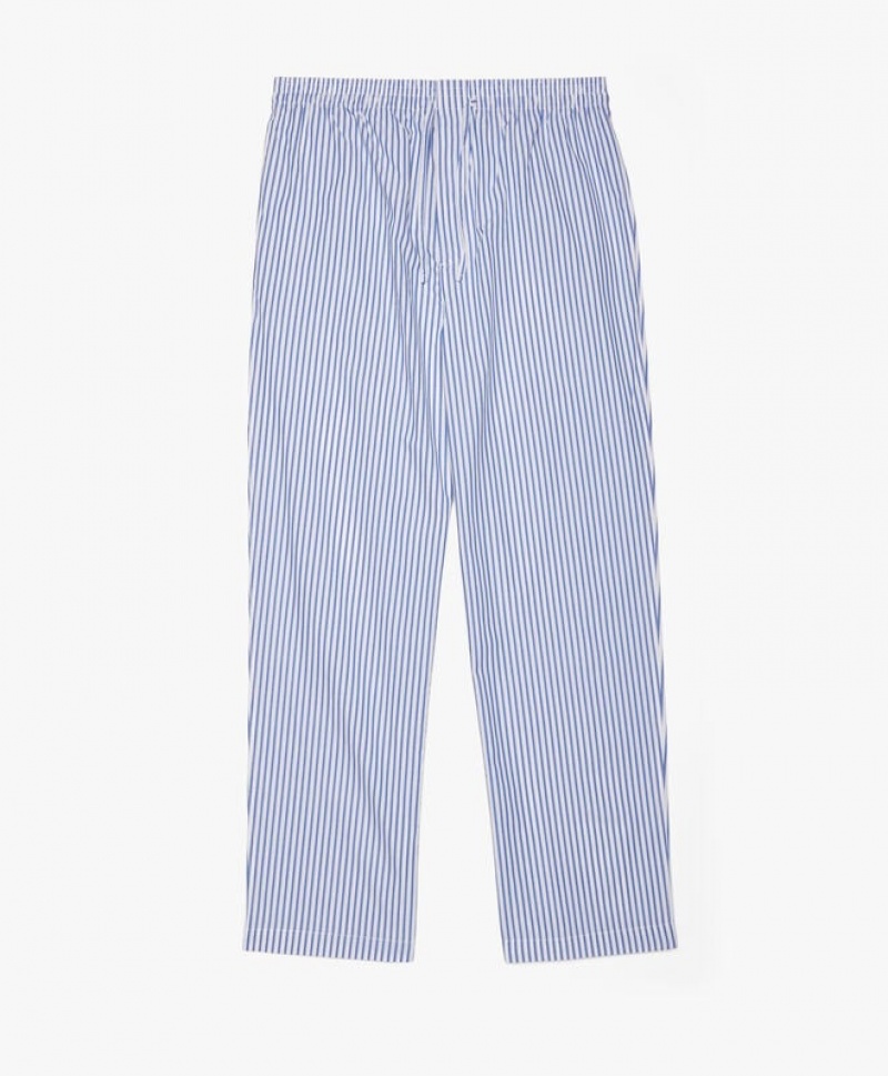 Light Blue Brooks Brothers Cotton Broadcloth Bengal Stripe Men Nightwear | TPO-312764