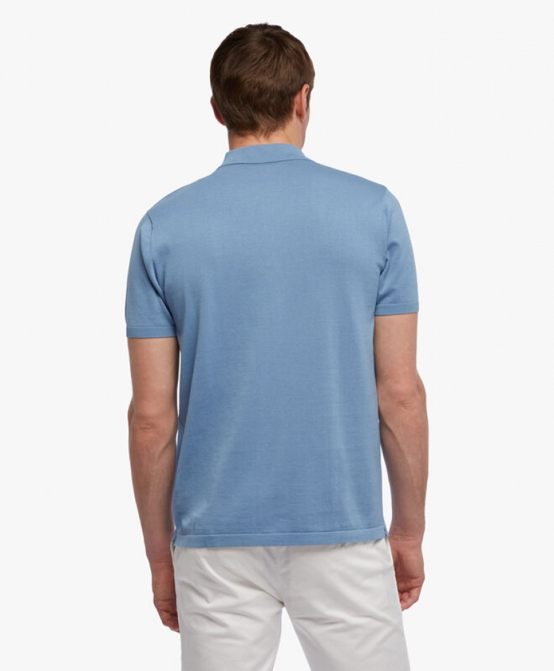 Light Blue Brooks Brothers Cotton Men Polo | QSF-487632