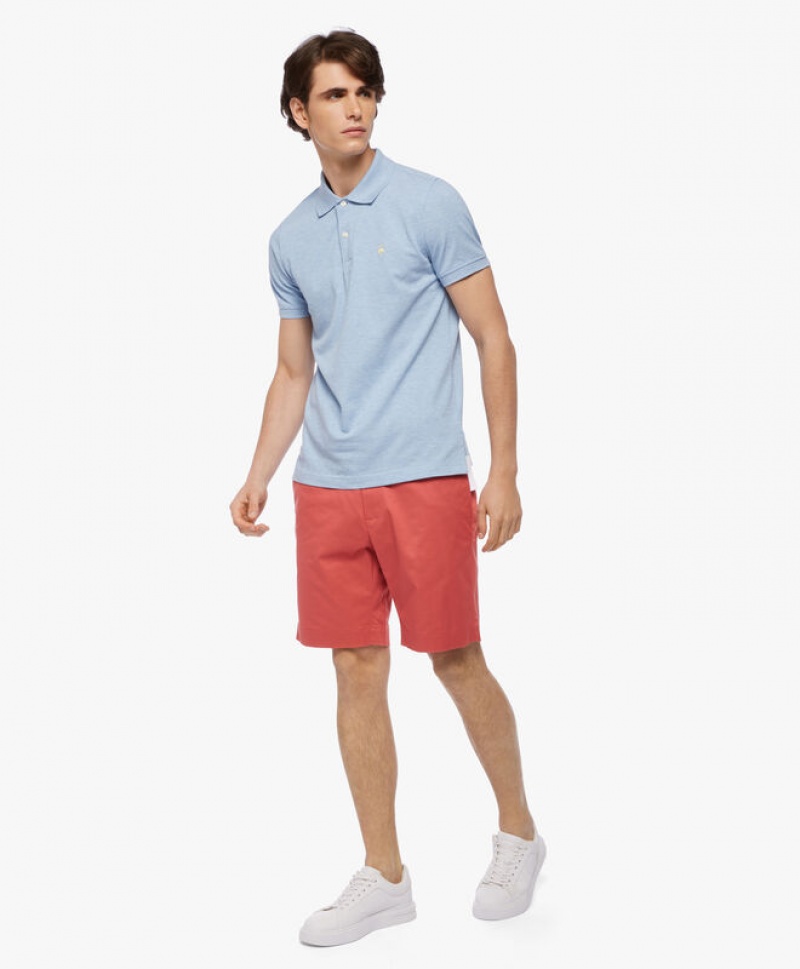 Light Blue Brooks Brothers Golden Fleece Slim Fit Stretch Supima Men Polo | UXC-931724