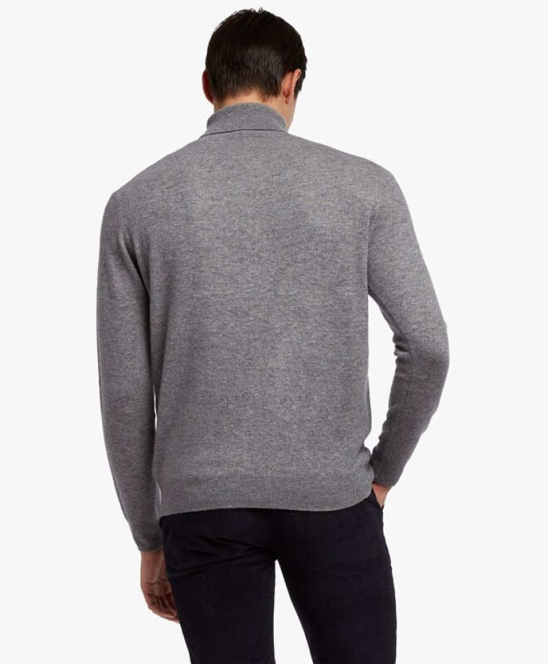 Light Grey Brooks Brothers Cashmere Turtleneck Men Sweaters | XWP-253871