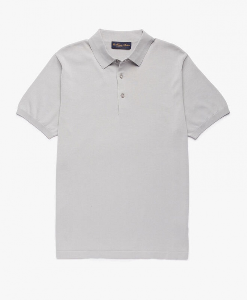 Light Grey Brooks Brothers Cotton Men Polo | GXI-872169