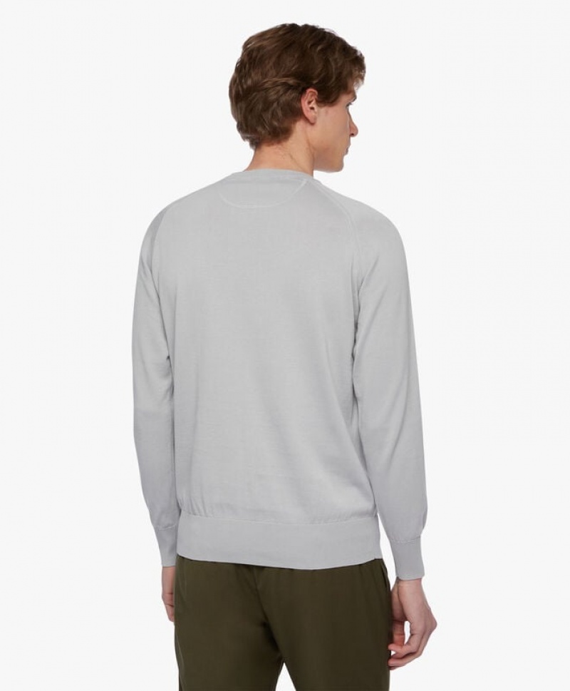 Light Grey Brooks Brothers Cotton Men Sweatshirts | WEI-963245