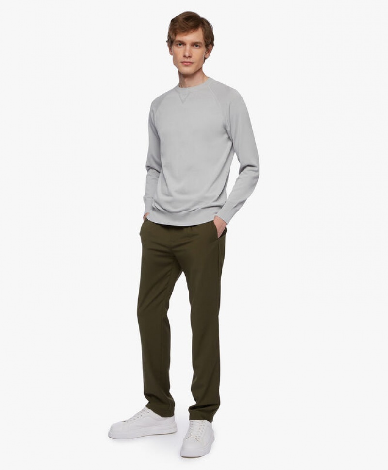 Light Grey Brooks Brothers Cotton Men Sweatshirts | WEI-963245