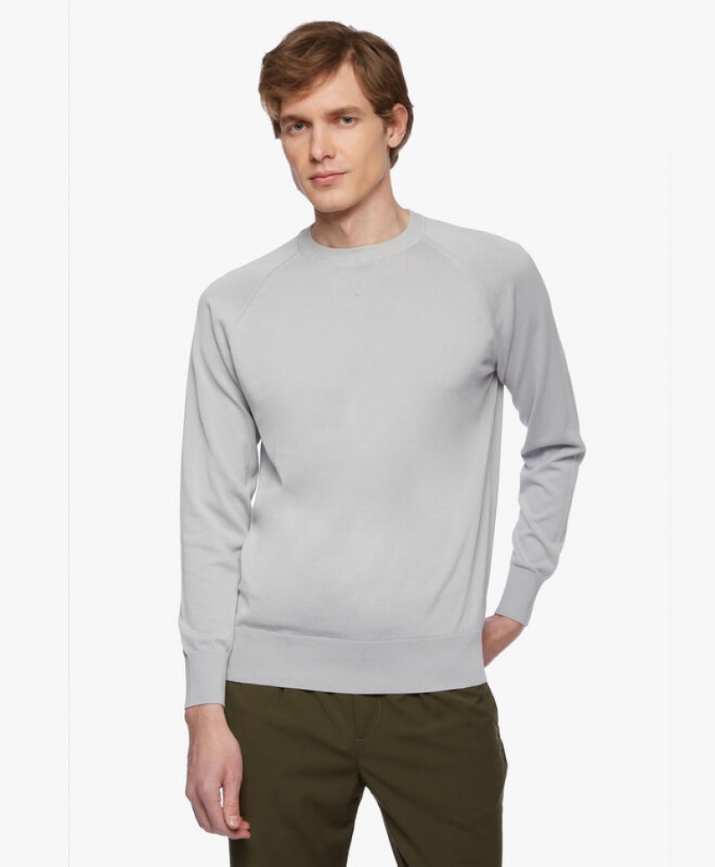 Light Grey Brooks Brothers Cotton Men Sweatshirts | WEI-963245