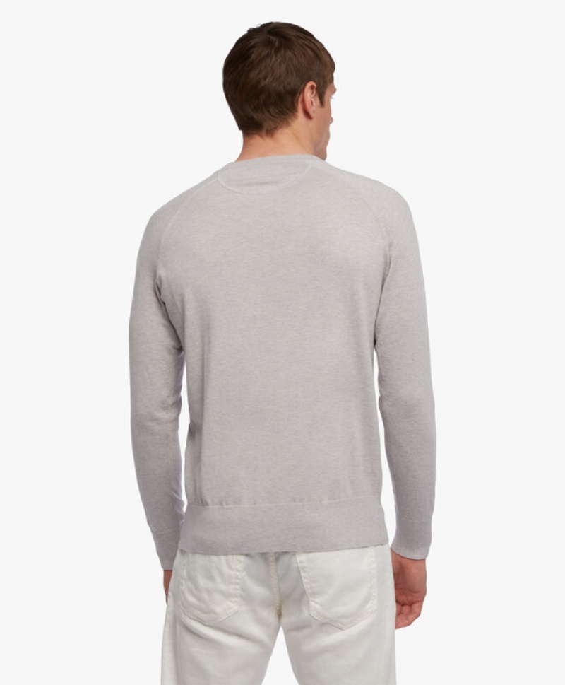 Light Grey Brooks Brothers Cotton and Cashmere Men Sweatshirts | NUF-452378