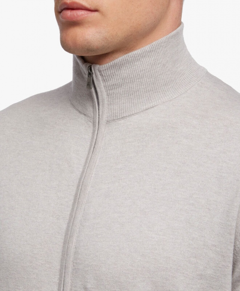 Light Grey Brooks Brothers Cotton and Cashmere Men Sweaters | CTD-268147